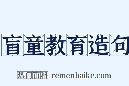 盲童教育造句是什么意思的图片